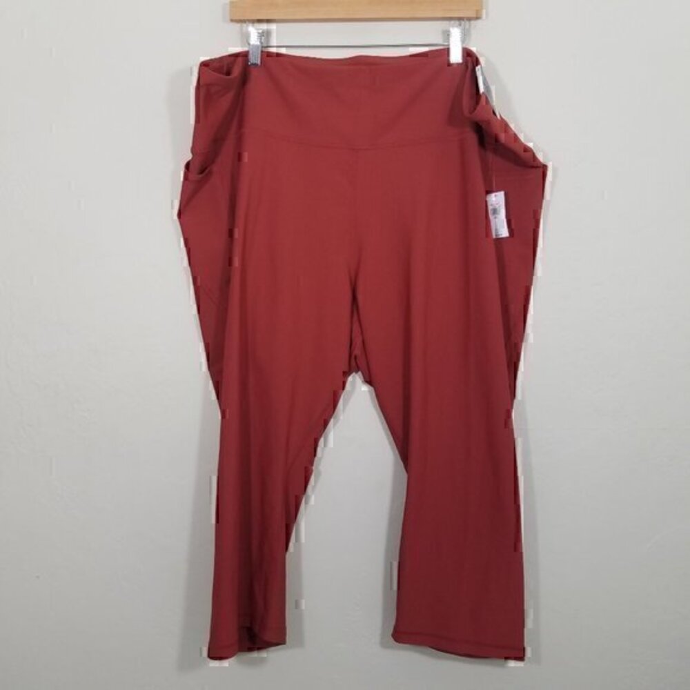 NWT Old Navy High Rise Legging Crop Powersoft Side Pockets Black Size 4X
